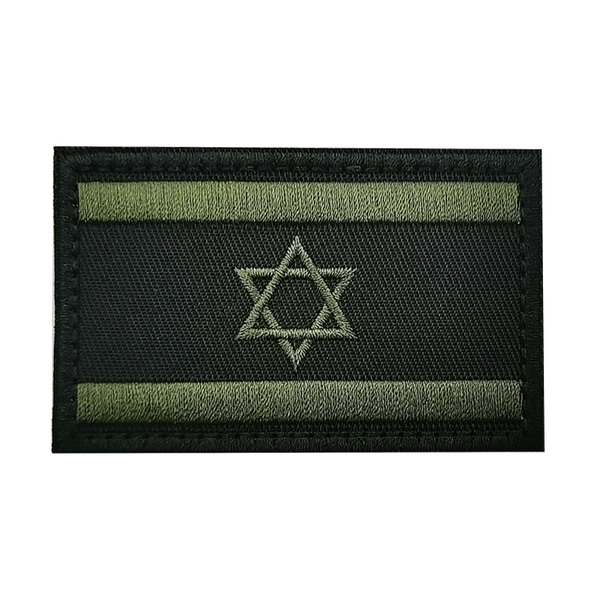 פאץ' דגל ישראל רקום — ירוק כהה
